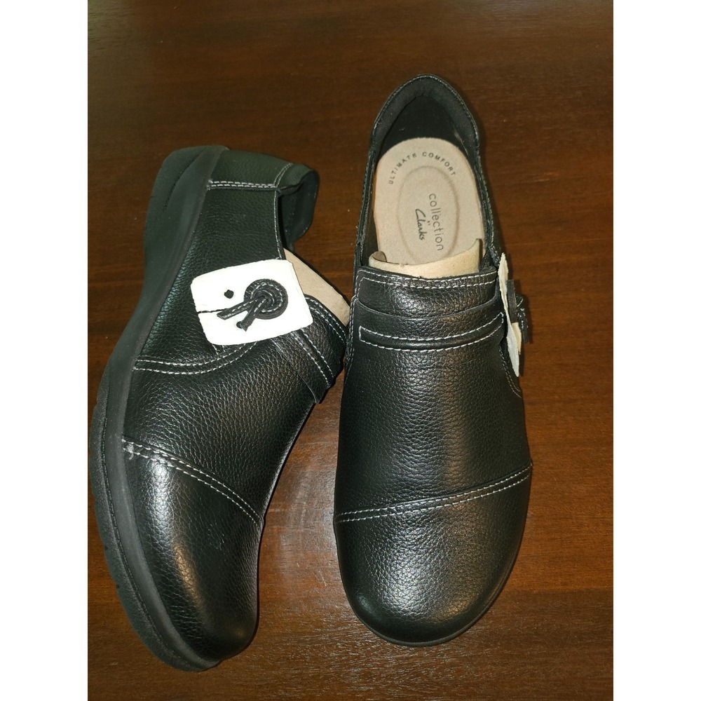 Clarks Shoes Womens Size‎ 10 Cheyn Madi Black Loafers Flats
